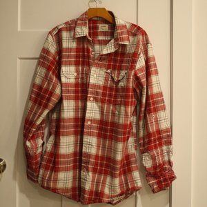 Old Navy Red Plaid Mens Large long sleeve shirt